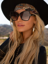 Stylish Butterfly Sunglasses in Black | Jessica Simpson Accessories