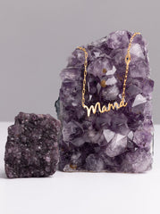 Personalized Necklace with Pavé Cubic Zirconia Charm - Gold | Jessica Simpson Accessories