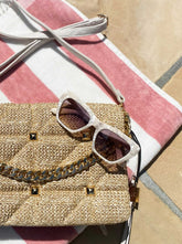 Vintage Cat Eye Sunglasses in Cream Marble | Jessica Simpson Accessories