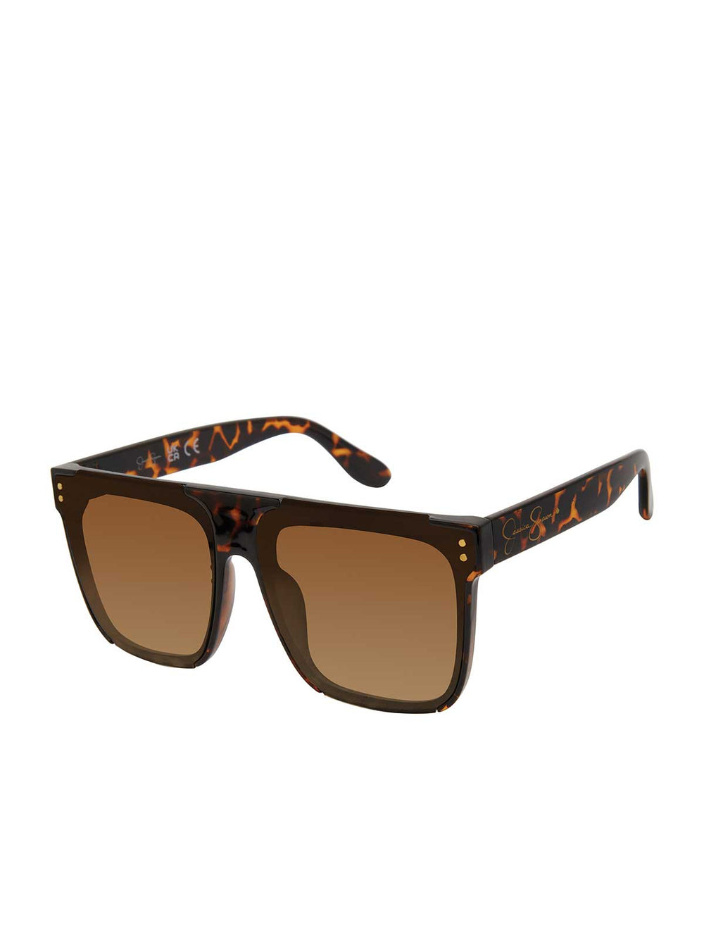 Oversized Square Sunglasses in Tortoise | Jessica Simpson Accessories