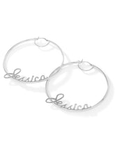 Personalized Hoop Earrings in Sterling Silver | Jessica Simpson Accessories