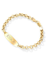 Personalized ID Bracelet in 18K Gold Plated | Jessica Simpson Accessories