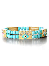 Evil Eye Turquoise Bead Stretch Bracelet | Jessica Simpson Accessories