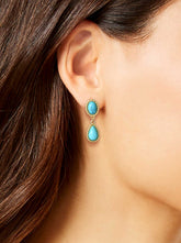 Turquoise Stone Drop Earrings | Jessica Simpson Accessories