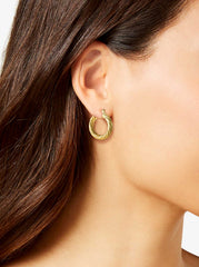 Thick Twisted Hoop Earrings in Gold | Jessica Simpson Accessories