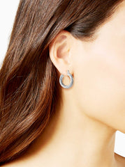 Thick Twisted Hoop Earrings in Silver | Jessica Simpson Accessories