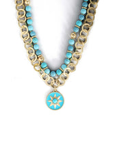 Layered Necklace with Turquoise Beads | Jessica Simpson Accessories