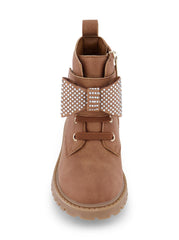 Toddler Daria Bow Moto Boot in Cognac | Jessica Simpson Women