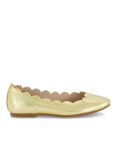Girls' Amy Scallop Ballet Flat in Gold | Jessica Simpson Women