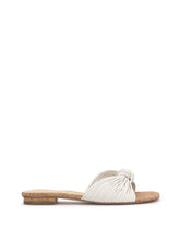 Dydra Knotted Flat Sandal in White | Jessica Simpson Women