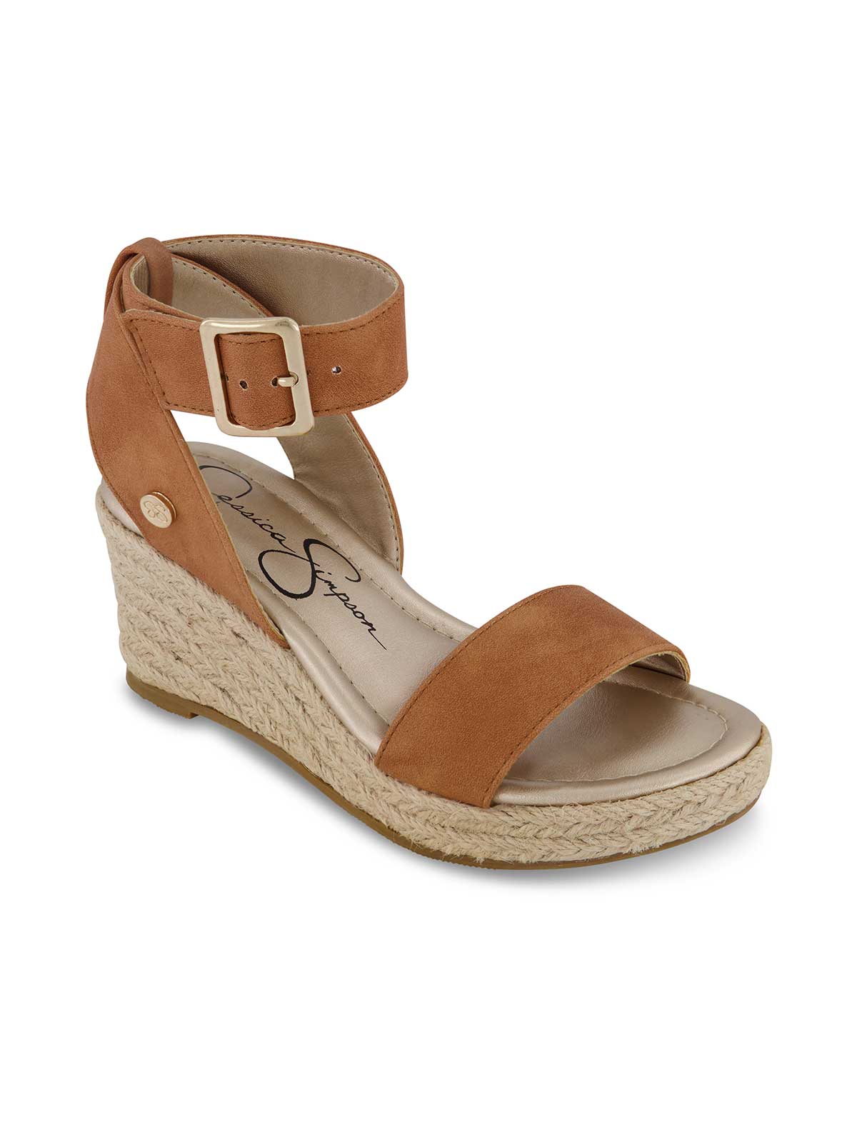 Girls' Asha Cuff Wedge Sandals in Cognac | Jessica Simpson Women