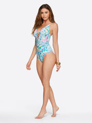 Lace Front One Piece in Paisley Party | Jessica Simpson Women