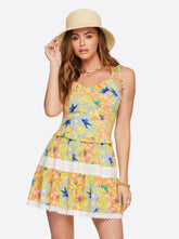 Clare Peplum Tank in Candy Hibiscus | Jessica Simpson Women