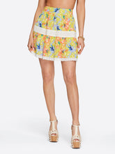 Indira Tiered Skirt in Candy Hibiscus | Jessica Simpson Women