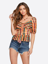Ami Halter Top in Tie Dye Stripe | Jessica Simpson Women