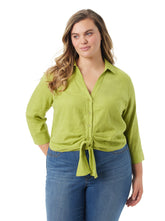 Soley Tie Front Top in Pickled Pepper | Jessica Simpson Women