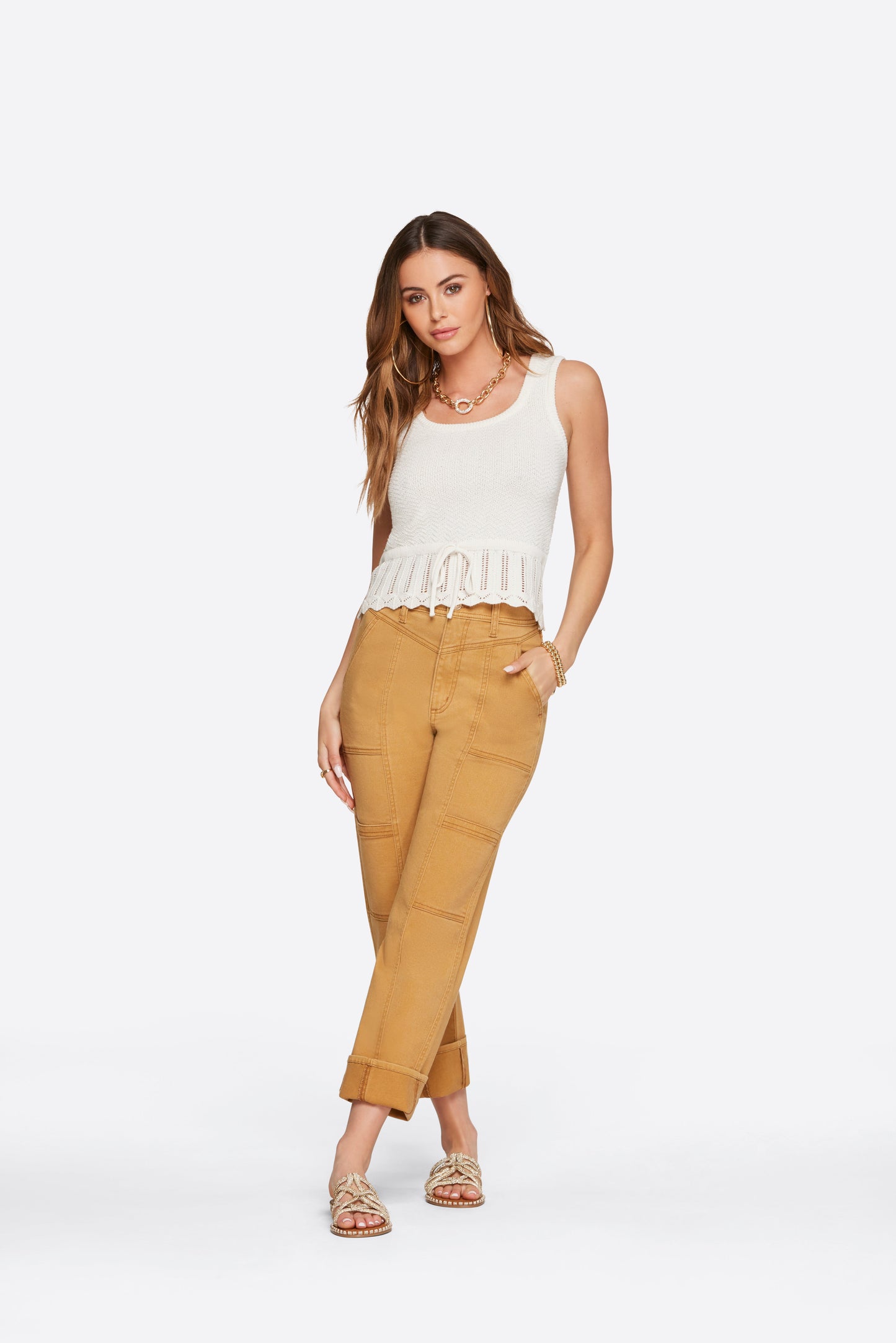 Sierra Sweater Tank in Gardenia | Jessica Simpson Women