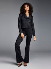 Biker Jacket in Black Laced Floral | Jessica Simpson Women