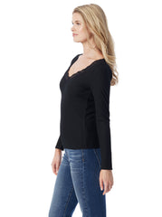 Abbey Sweatheart Top in Anthracite | Jessica Simpson Women