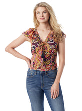 Dixie Cropped Blouse in Paisley World | Jessica Simpson Women