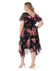 Elise Dress in Sketchy Roses | Jessica Simpson Women