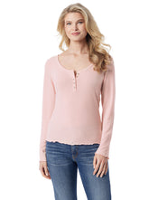 Tahani Henley Top in Silver Pink | Jessica Simpson Women