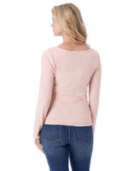 Tahani Henley Top in Silver Pink | Jessica Simpson Women
