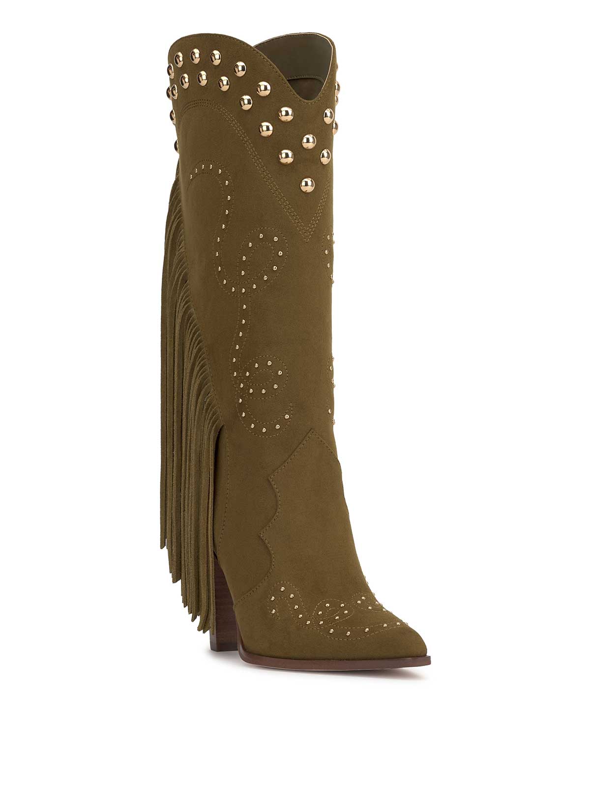 Rosera Studded Fringe Boot in Olive Green | Jessica Simpson Women