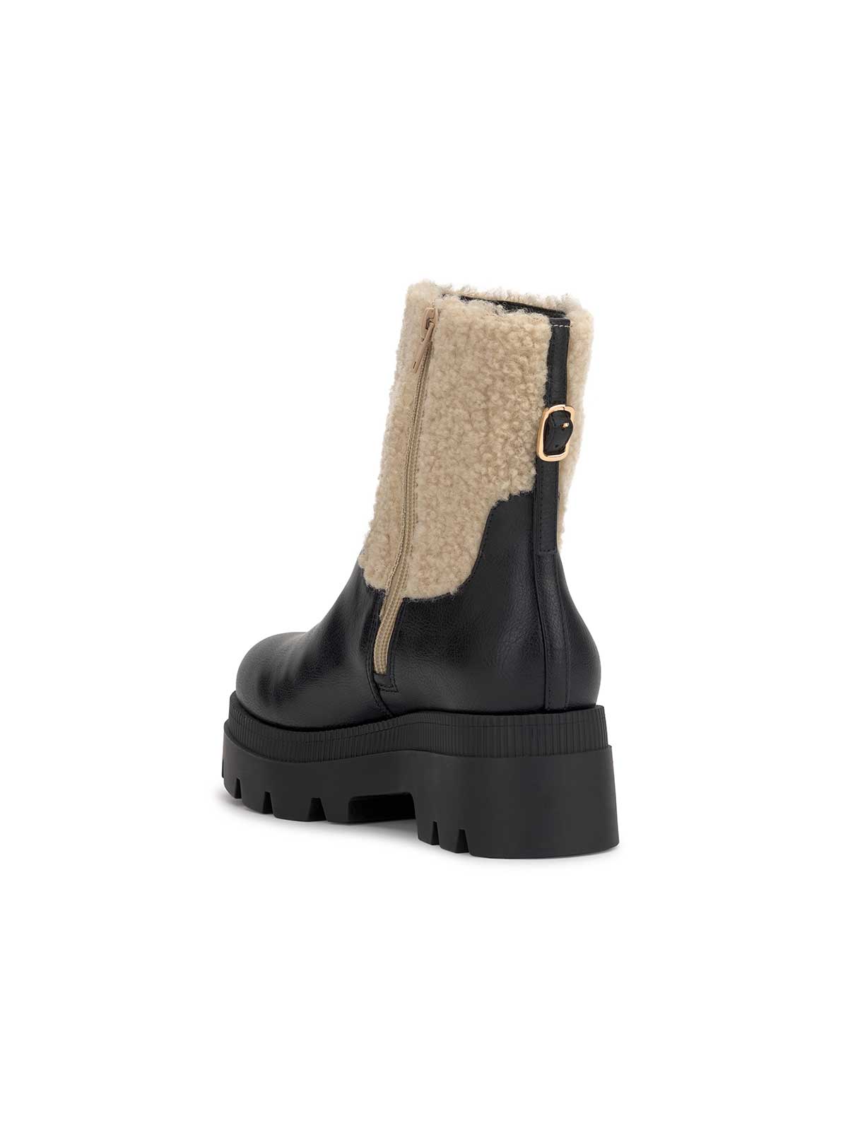 Ulalie Lug Bootie in Black & Shearling | Jessica Simpson Women