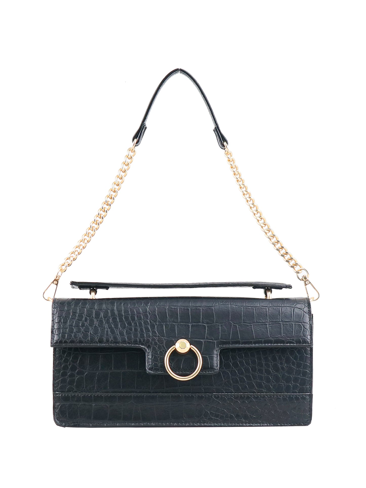 Brooke Clutch in Black Croco | Jessica Simpson Accessories