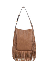 Fringed Calypso Hobo in Almond Brown | Jessica Simpson Accessories