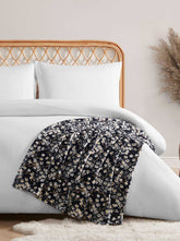 Wildflower Park Plush Throw in Black | Jessica Simpson Home