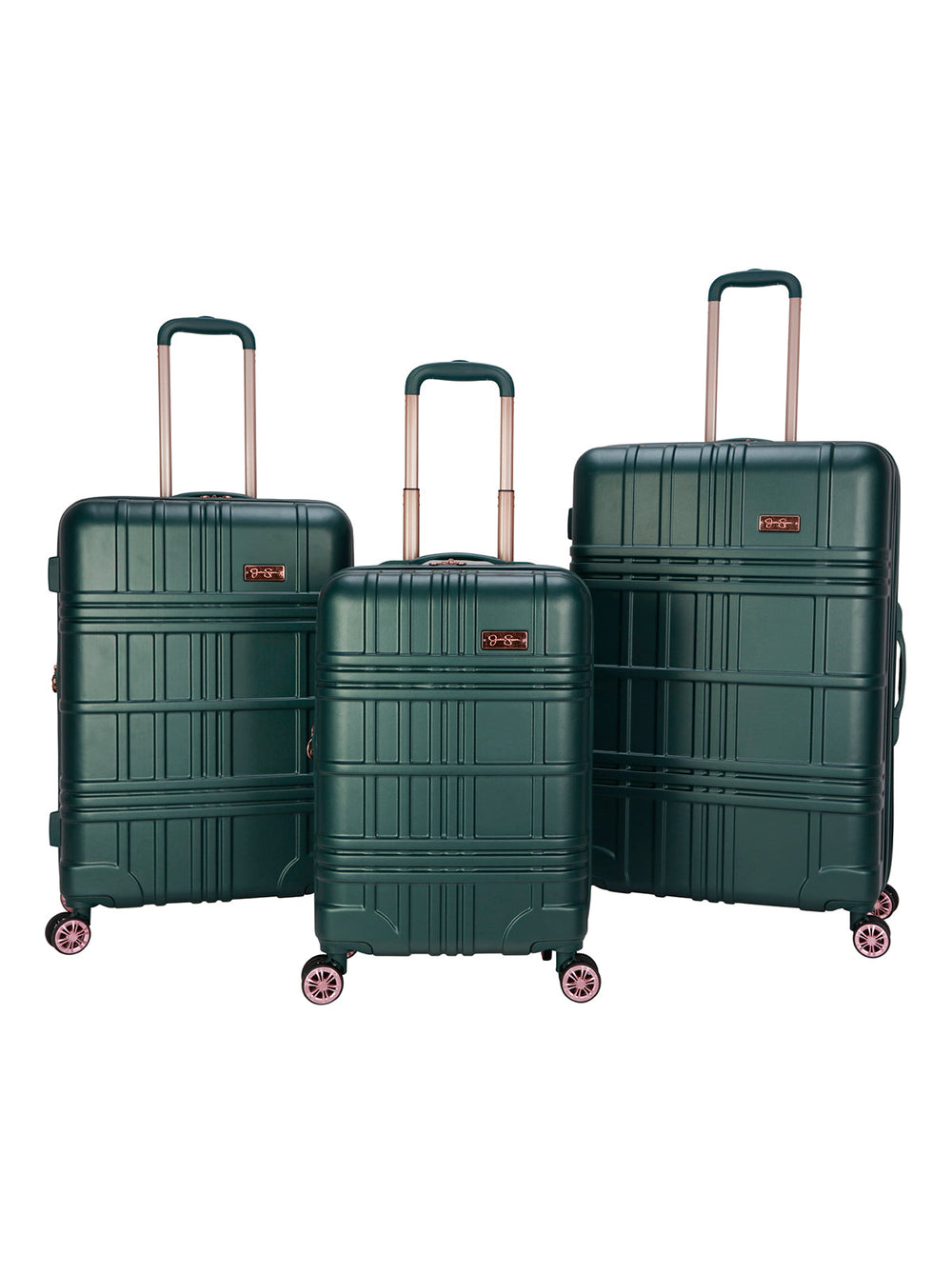 Jewel Plaid Luggage Collection in Jade | Jessica Simpson Home