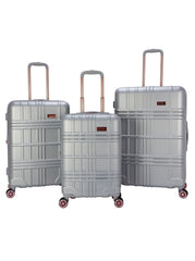 Jewel Plaid Luggage Collection in Silver | Jessica Simpson Home