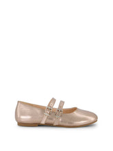 Little Girls' Amy Double Strap Ballet Flat in Champagne | Jessica Simpson Women