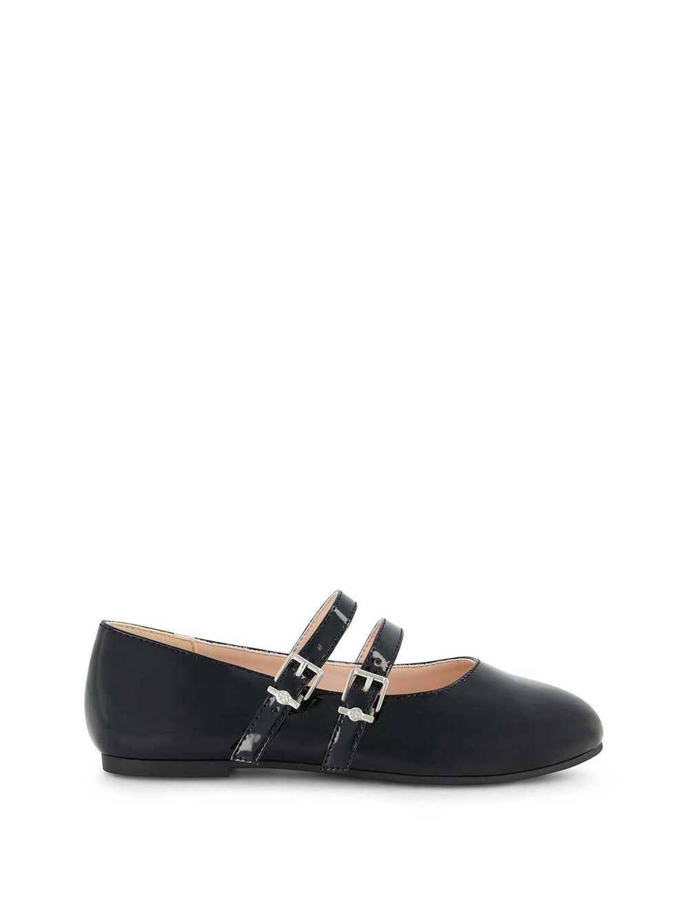 Little Girls' Amy Double Strap Ballet Flat in Black | Jessica Simpson Women
