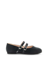 Little Girls' Amy Double Strap Ballet Flat in Black | Jessica Simpson Women