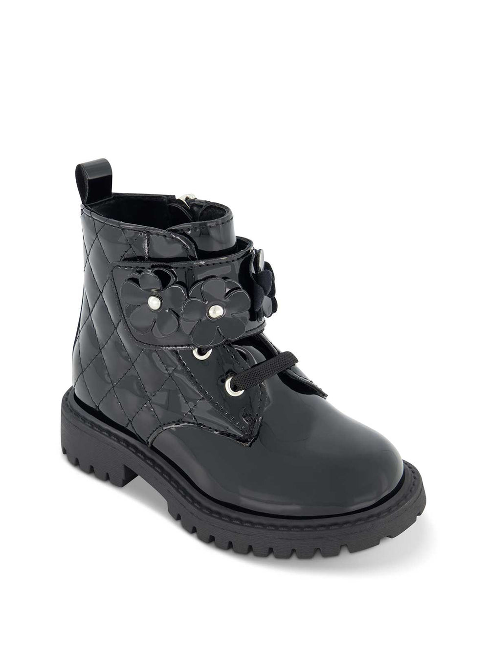 Toddler Daria Flower Moto Boot in Black | Jessica Simpson Women