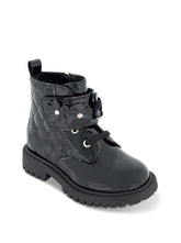 Toddler Daria Flower Moto Boot in Black | Jessica Simpson Women