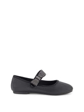Little Girls' Amy Crystal Bow Ballet Flat in Black | Jessica Simpson Women