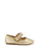 Toddler Amy Crystal Bow Ballet Flat in Gold | Jessica Simpson Women