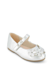 Toddler Amy Petal Ballet Flat in Silver | Jessica Simpson Women