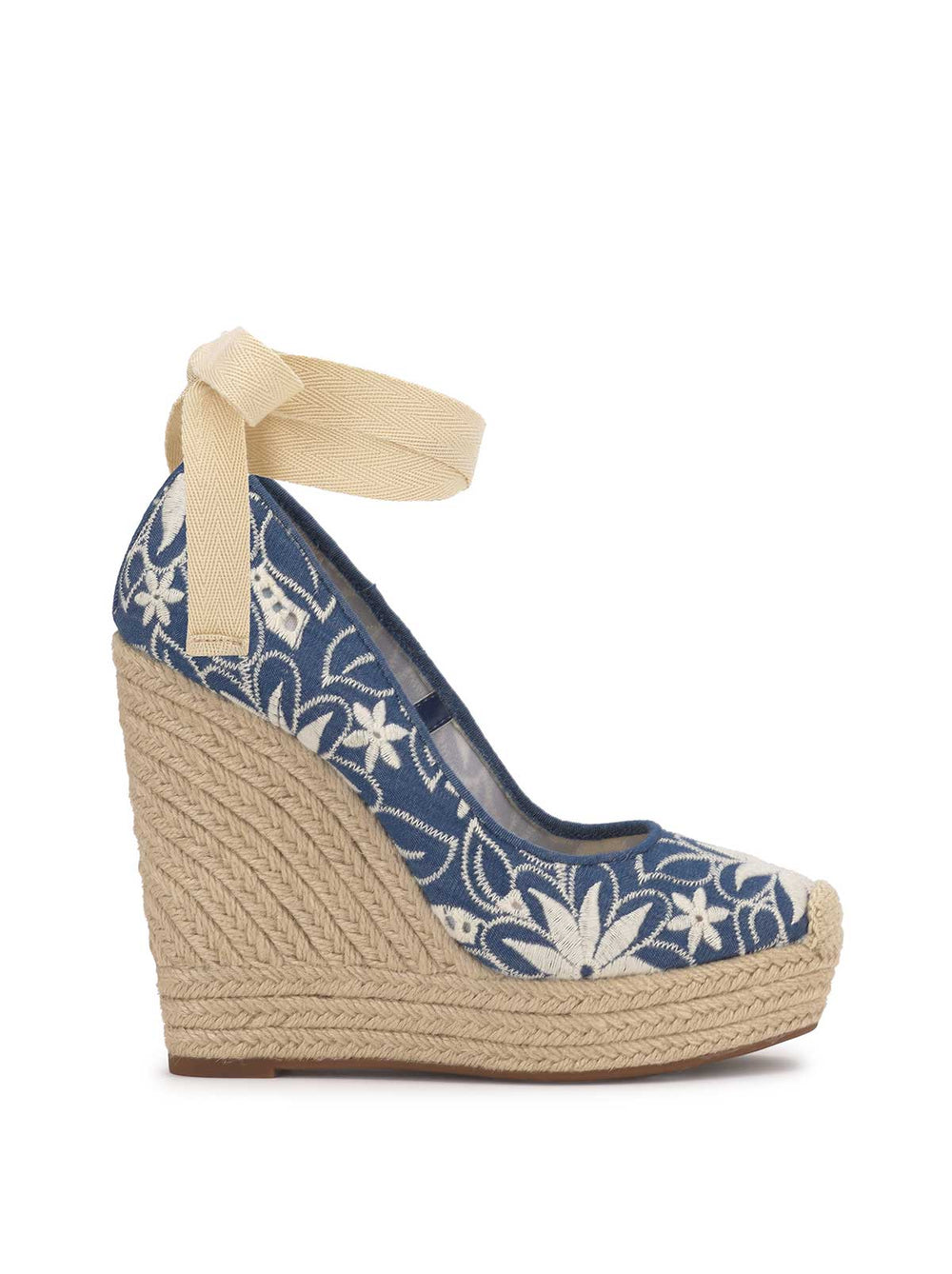 Zexie Platform Wedge in Floral Denim | Jessica Simpson Women