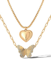 Butterfly Heart Layered Necklace | Jessica Simpson Accessories