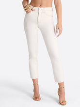 Harmony Straight High Rise Jeans in Ecru | Jessica Simpson Women