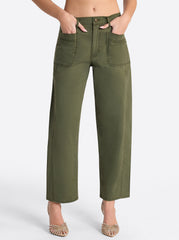 Relaxed Barrel Jeans in Forest Night | Jessica Simpson Women