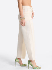 Relaxed Barrel Jeans in Ecru | Jessica Simpson Women