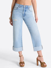 Valentine Wide Leg Boyfriend Jeans in Dearest | Jessica Simpson Women