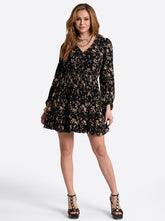 Yara Dress in Obsidian Wispy Ditsies | Jessica Simpson Women