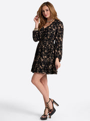 Yara Dress in Obsidian Wispy Ditsies | Jessica Simpson Women